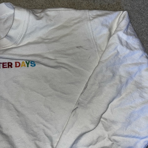 For Better Days Rainbow Logo White Crewneck - Picture 4 of 5